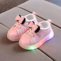 
              Light-up Shoes Girls Bowknot LED Light-up Shoes Breathable Baby Girls Shoes
            