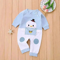 
              Long-sleeved cotton romper baby suit
            
