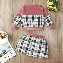 Plaid Print Baby Girl Suit Skirt Tummytastic