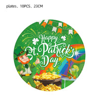 
              St. Patrick s Day Decorations Lucky Clover Hat Irish Shamrock Banner Cup Plate For happy St.Patricks Day Irish Party Tummytastic
            