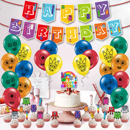 Numberblocks Theme Balloon Pull Flag Set Birthday Party Decoration Tummytastic