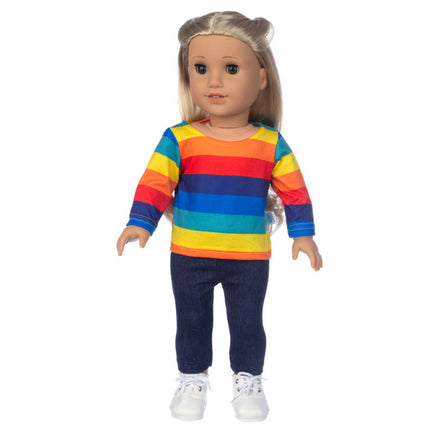 Rainbow Bar 18-inch American Girl Doll Clothes Tummytastic