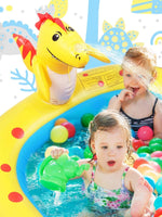 
              Inflatable Cartoon Dinosaur Fountain Swimming Pool Children's Kindergarten Outdoor Water Baby Watering Toys Tummytastic
            